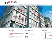Tablet Screenshot of gbc-ag.de